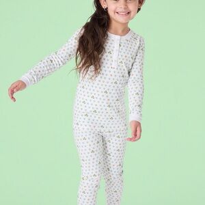 Roller Rabbit White Pajama Set with Heart Print